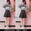 Elastic Waist Pleated Skirt Stretch Summer Lengthened with PocketsaHigh Waist Slimming ShortjkSkirt. 