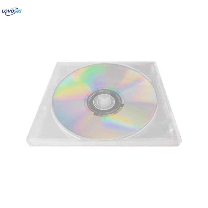 10 Pieces Clear CD Cases DVD Disc Case DVD Cases for Travel Car Home Office