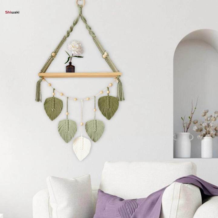 Leaves%20Macrame%20Wall%20Hanging%20Tapestry%20Chic%20Boho%20Wall%20Decor%20Wooden%20Floating%20Shelf%20for%20Indoor%20Apartment%20-%20Image%205