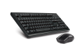 A4tech 3000N 2.4G Wireless Keyboard - Bangla Layout - 1200 DPI - 12 Multimedia Hotkeys - 12 Months Battery Life - For PC/Laptop - Black. 