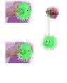 Smile Face Puffer Ball with Flashing Light Stress Relief Squeeze Ball Fun Toy for Children and Adults (Random Color) Pack of 1.