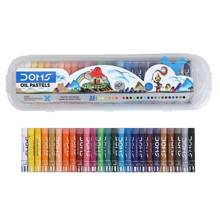 DOMS Oil Pastels 25 Shades (New Pack)