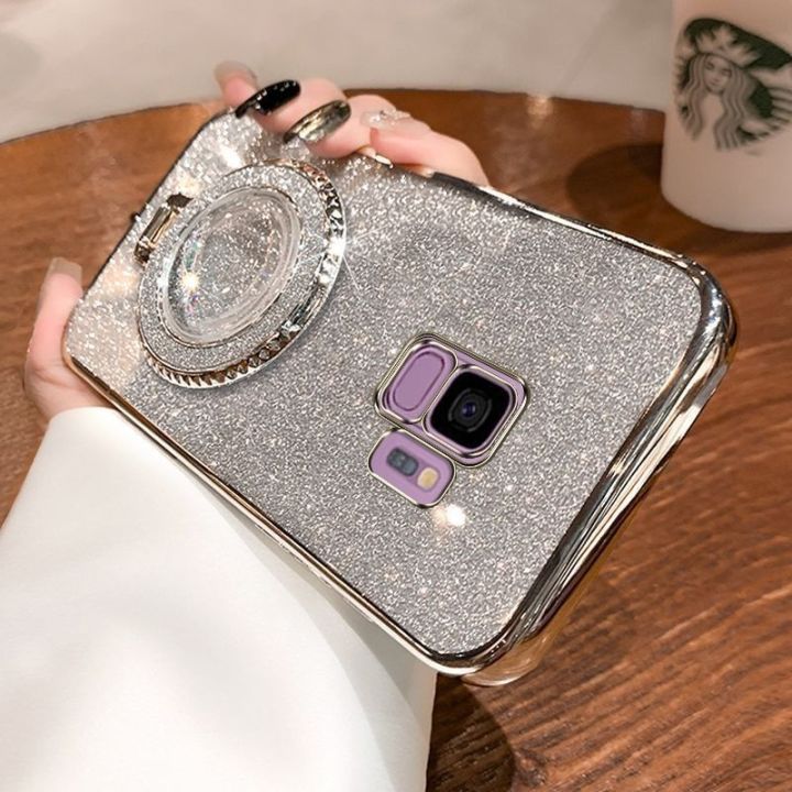 New Phone case Samsung Galaxy S9 S9 Plus Back cover Liquid Glitter