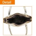Ladies Leather Handbags, Handbags, Ladies Shoulder Bags, Designer Handbags, Leather Handbags-Silver. 