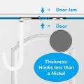over Door Hooks for Hanging Clothes, 6 Packs Hanger Soft Rubber Surface Prevent Scratches, Door Hook for Bathroom Black. 