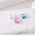 Punk Big Eyes Ring Cute Green Monster Ring For Women Fashion Sweet Colorful Cat Eyes Open Couple Ring Party Finger Accessories.