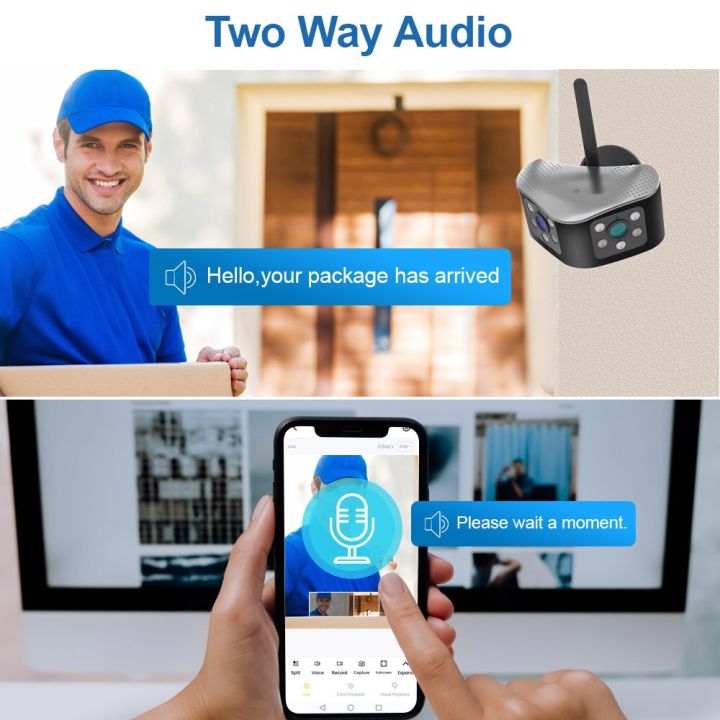 Outdoor%204K%208MP%20180%C2%B0%20Wide%20View%20Angle%20Wifi%20Camera%20Dual%20Lens%20Waterproof%20Panoramic%20IP%20Human%20Detection%20Home%20Security%20CCTV%20Camera%20-%20Image%205
