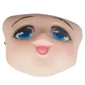 Cospaly Cute Big Eyes Loli Mask Anime Beautiful Girl Latex Half Face Masks Cartoon Character Comic-con Headgear Lolita. 
