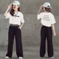 Summer Teen Girls Clothing Sets Children Fashion Letter Tops + Pants 2Pcs Outfits Kids Tracksuit 5 6 7 8 9 10 11 12 13 14 Years.