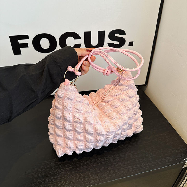 Cross-border%20women's%20simple%20temperament,%20gentle%20pleated%20bubble%20puff%20armpit%20bag,%202024%20summer%20new%20one-shoulder%20cross-body%20cloud%20bag%20-%20Image%202