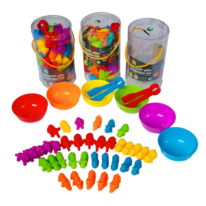 Preschool%20color%20counting%20classification%20cup%20early%20education%20cognitive%20toy%20Children's%20rainbow%20teddy%20bear%20Mathematics%20baby%20Montessori%20teaching%20aids%20-%20Image%207