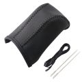 Leather Gear Shift Knob Cover for Toyota Corolla Rav4 Rav 4 2014-2019 Automatic Hand-Stitched DIY Gear Shift Collars. 