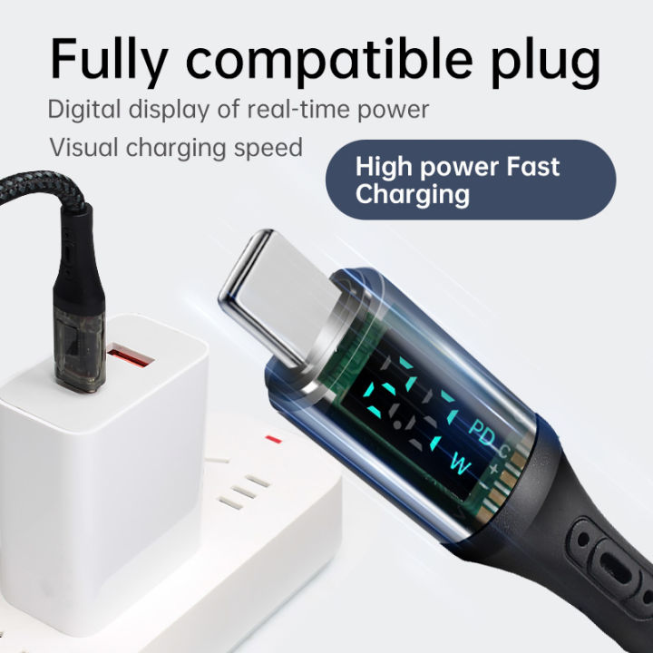 SFREE%20Shipping%20Transparent%20dynamic%20Digital%20Display%20Cable%20Type-C%20To%20Lightning%20PD27W%20Fast%20Charging%20Data%20Cable%20compatible%20For%20iphone%20uawei%20Samsung%20Xiaomi%20VIVO%20cable%20fast%20charging%20-%20Image%202