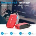 SOOMFON Bluetooth 5.0 Transmitter Wireless Audio Adapter for Nintendo Switch Lite 3.5mm Jack. 