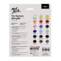 Mont Marte Two Seasons Acrylic Paint Set 12 ML 18 Colors Made from High Quality Pigments.