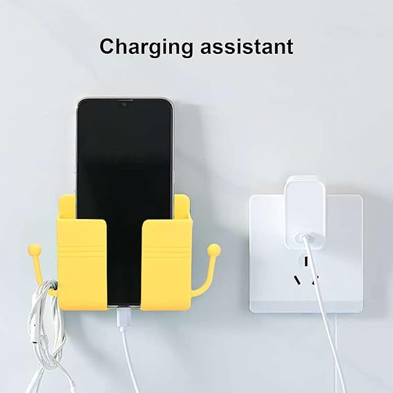 Wall Mount Phone Holder Storage Organizer Box Phone Charging Holder Remote Holder Bedside Multipurpose Storage Box
