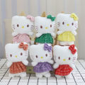 Cute KT Cat Pendant Plush HelloKitty Doll Bag Keychains Pendant Car Decoration Creative Cute Kids Birthday Gift For Girls Fayshow.