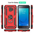 Lereach For Samsung Galaxy J2 Core / J260 Mobile Phone Case TUP+PC Hard Ring Car Ring Bracket Shockproof Back Cover. 