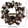 24Pcs Christmas Wreath Napkin Rings Metal Napkin Buckle Napkin Holder Napkin Circle. 