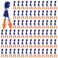 100pairs Soft Construction Ear Plug Sports Study Corded Reusable Silicone Work Noise Cancelling With String Hearing Protection.