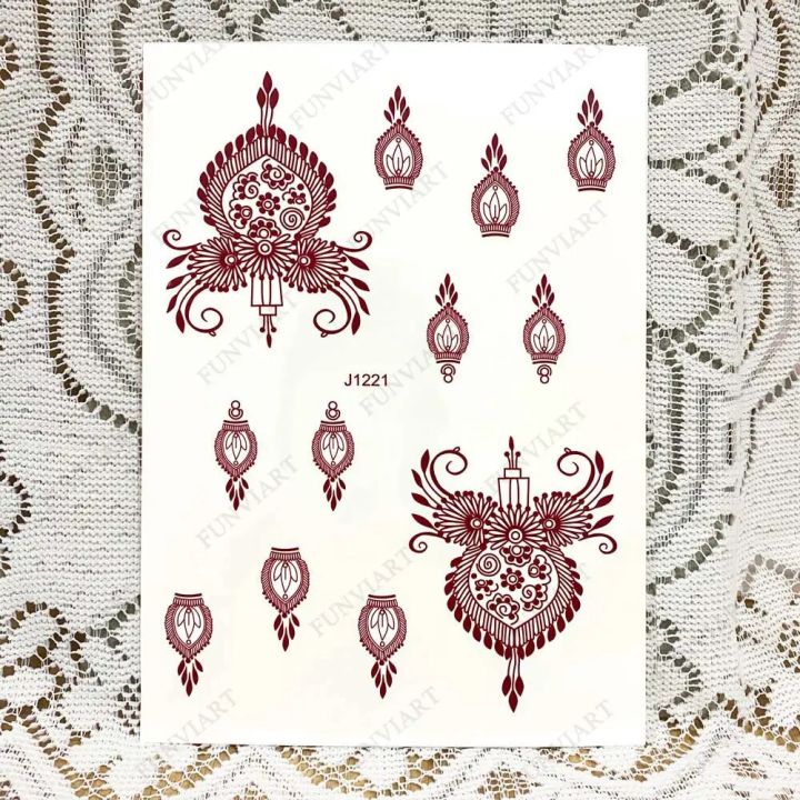 Brown%20Henna%20Tattoo%20Sticker%20for%20Children%20Waterproof%20Temporary%20Tattoos%20Small%20Size%20Mehndi%20Tattoo%20for%20Hand%20Girl%20Sleeve%20Body%20Art%20-%20Image%206