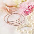 60 Pcs Expandable Bangle Bracelets Adjustable Wire Bracelets, Blank Bangles for DIY Jewelry Making.