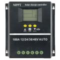 PWM 100A 12V 24V 36V 48V AUTO Solar Panel Charge Controller Solar PV Battery Charger with LCD MPPT Solar Controller. 