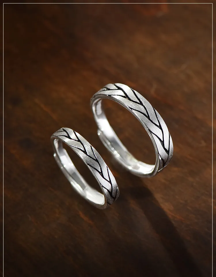 Pure ring Sterling Ring Handmade Plain Retro Simple Antique