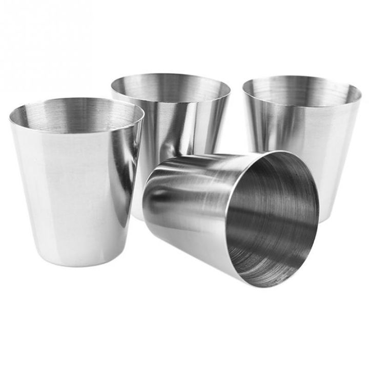 10pcs Liquor Cup Stainless Steel Shot Cups Portable Drinking Tumbler Spirits Cup