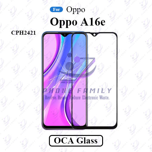 For Oppo A16e CPH2421 LCD Display Touch Screen Front Glass Lens + Lamination OCA