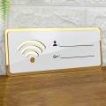 WiFi Sign Sticker Mirror Account Password Handwriting Reusable Acrylic Wall Stickers Notice Board Sign for Home Store Restaurant Accessories.