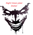 Headlight Joker Sticker for Motorcycle. Night Vision joker Sticker. universal Face Black.