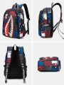 Shark Backpack Boys for Kids Camo Bookbag for Middle School Bags Travel Back Pack.
