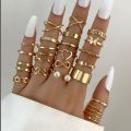 22Pcs/Set Butterfly Opening Rings Set Accessories for Women Girl New 2025. 