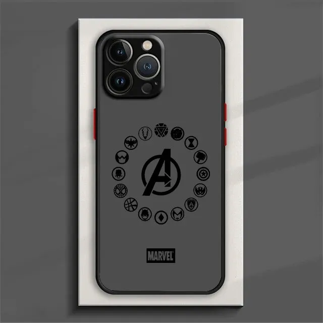 Marvel%20Avengers%20Logo%20Phone%20Case%20For%20iPhone%2015%2014%2013%2012%2011%20Pro%20Max%20mini%20XS%20Max%20XR%20X%208%20Plus%20SE%20Frosted%20Translucent%20Cover%20-%20Image%203