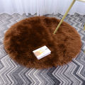 Soft Fur Carpet Circle shape Fluffy Rugs, Hairy Fur Rugs Washable Faux Fur Rug For Kids Bedroom Home Decoration Sofa Cushions Mat Soft Carpet Sheepskin Rug (1pc, 40cm Circle). 