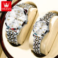 Olevs Couple -9931 Fashion Stainless Steel Analog Wrist Watch For Men.