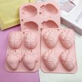 Multi-functional 4 Cavity Halloween Heart Brain Baking Mold Silicone Heat-resistant Organ Shape Baking Mold DIY 3D Ice Cube Tray Pudding.