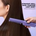 Mini Straightening Brush Hot Comb Women USB Rechargeable Hair Straightener 2 In 1 Hair Comb Straight Hair Styling Appliances. 