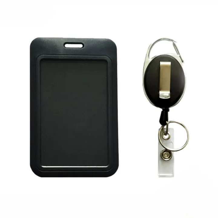 Black%20Plastic%20Slide%20Chest%20Pocket%20Clip%20ID%20Tag%20Name%20Identity%20Badge%20Holder%20Reel%20Working%20Permit%20Case%20Staff%20Employee%20Pass%20Work%20Card%20-%20Image%203