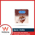 Durex Extra Thin Intense Chocolate Flavored Condom for Men | Single Pack - 3x1=3pcs | India. 