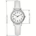 Women's Watch Elegant Round Pointer Quartz Watch Fashion Analog PU Leather Wrist Watch For Daily Life Travel.