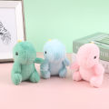 Cute Dinosaur Plush Toy Cartoon Animal Pendant Soft Stuffed Doll Keychain Backpack Car Bag Key Ring Decor Kid Gift.