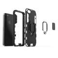For Apple iPhone 5 / 5s / SE Phone Case, Silicone TPU and Hard PC Luxury Armor Shockproof Metal Ring Holder Cover Casing. 