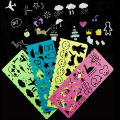 【3C VictoryEagle】4Pcs Multi DIY Art Drawing Template Ruler Stationery random.