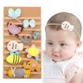 10Pcs/Set Cute Baby Girl Hair Accessories Bows Crown Newborn Baby Headband Hair Bands Children Kids Haarband Girl Hair Clips.
