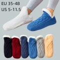 Women Knitted Slipper Socks Cozy Fuzzy Socks Non Slip Socks Winter Indoor Double Layer Bedroom Slipper Socks EU35-48 US 5-11.5 kunminghaoming. 