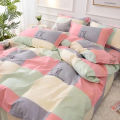 KI9S bed Sheet Duvet Cover 2 Piece Bedding Four Seasons Available Plaid Simple Skin-friendly Quilt Cover Quilt Single Two.