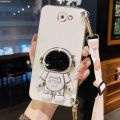Smalshop sJ5 Prie Back Cover Cute Lanyard Case Fit VRQR Long 3D Astronaut Folding Bargain price Stand Phone Case for Samsung j7 Prim Samsung me j6 j5 Plu. 