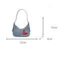 Crescent Moon Shaped Purse studded Love Bag encrusted Handbag Love Shoulder Bag Crescent Moon Bag. 